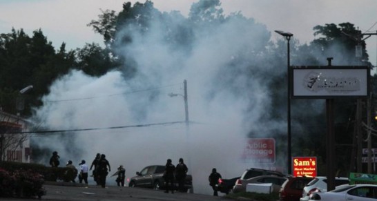 Police Fire Tear Gas, Clear Streets in Ferguson